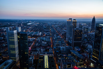 Fototapeta na wymiar Frankfurt Am Main City Skyline 
