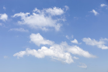 Blue sky and cloud background.