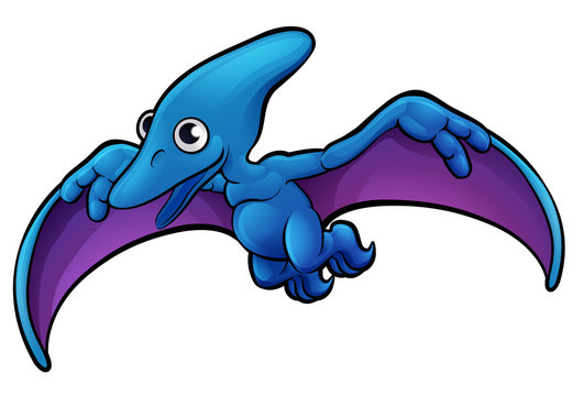 Pterodactyl Dinosaur Cartoon Character
