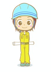 建設現場で働く女性