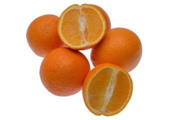 fresh orange isolated on white background