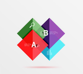 Geometric square and triangle template