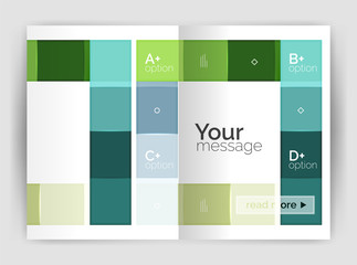 Set of front and back a4 size pages, business annual report design templates
