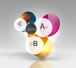 Colorful glossy circle infographics