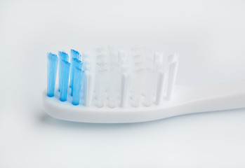 Fototapeta na wymiar toothbrush isolated on white. Personal hygiene. A healthy mouth. Bathroom amenities. accessories