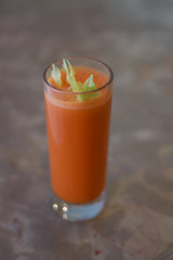 Freshly squeezed carrot juice