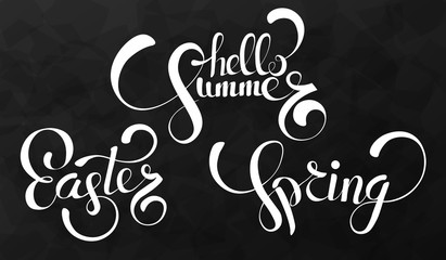 Spring and summer typography Background