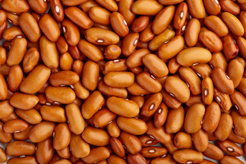 Yellow kidney bean isolated on white background. Yellow kidney bean texture background. A large bean with a subtle sweet flavor and soft texture. Beans. Proper nutrition. Vitamins. Healthy food.