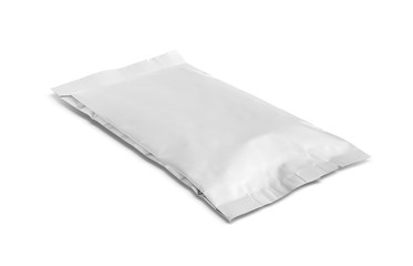 Naklejka premium blank packaging aluminum foil pouch isolated on white background