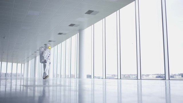  Astronaut returned to earth exploring an empty building