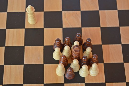Chess - loser stands apart