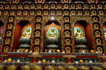 Buddhist temple statues