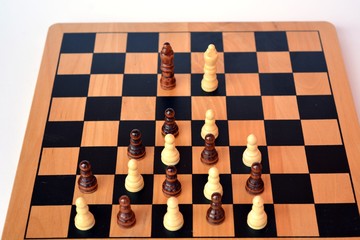 Chess - peasants are struggling against the upper layer