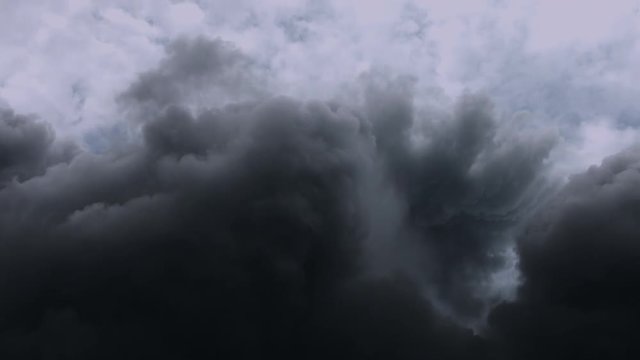 Toxic Smoke Apocalypse: Thick Black Plumes Engulfing Sky in Environmental Disaster.
