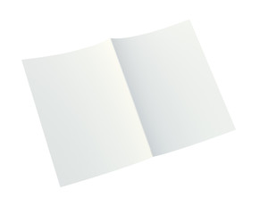 close up of a crumpled unfolded piece of paper. Isolated on white background. 3d rendering