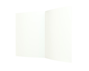 Folded paper page sheet texture. 3d rendering. white background