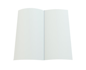 close up of a crumpled unfolded piece of paper. Isolated on white background. 3d rendering