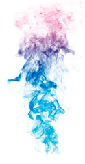 Colorful fantasy smoke on white background