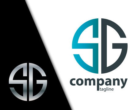 Initial Letter SG With Linked Circle Logo