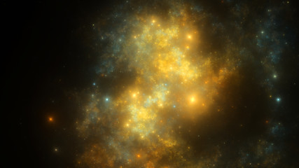 Fototapeta na wymiar Abstract fractal illustration looks like galaxies