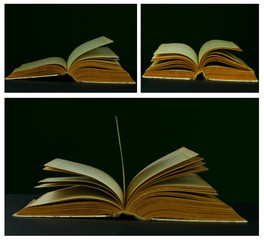 open book collage