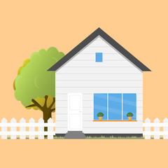 Colorful house concept. House flat icon. Design your own apartment.