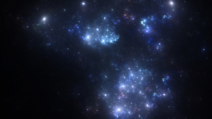 Abstract fractal illustration looks like galaxies