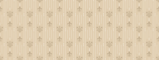 Seamless Royal Wallpaper Brown