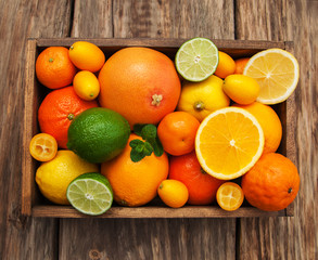 Fresh citrus fruits