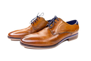 Pair of elegant men's leather shoes