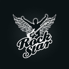Fototapeta premium Rock Star typographic design