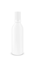 Plastic or metal white bottle with cap. Packaging for medicine