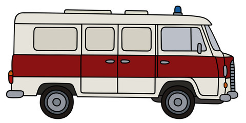 Retro ambulance minivan