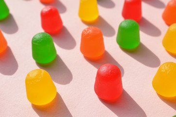 multicolored gumdrop candy