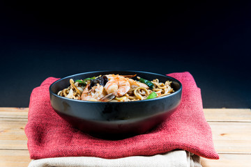 fried noodle asian food on the table