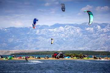 Kiteboarding Kitesurfing Extreme Sport in Nin Croatia