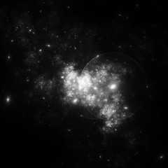Abstract fractal illustration looks like galaxies