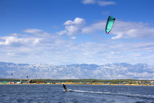Kiteboarding Kitesurfing Extreme Sport in Nin Croatia