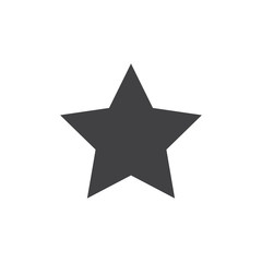 Fototapeta premium Star icon in black on a white background. Vector illustration