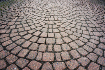 Stone pavement pattern.