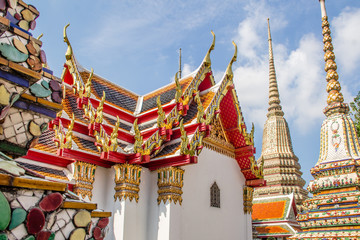 BANGKOK, THAILAND - MARCH 25, 2017 : Wat pho, the temple of reclining buddha in bangkok, Thailand.