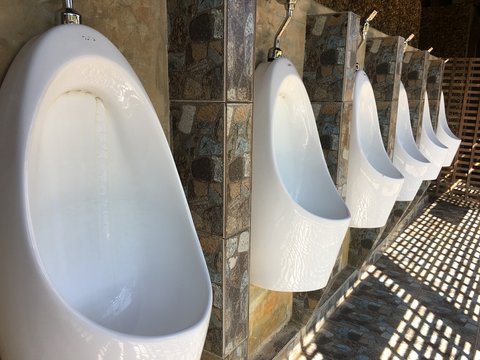 Outdoor urinals men public toilet