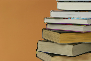 A stack of books on the table