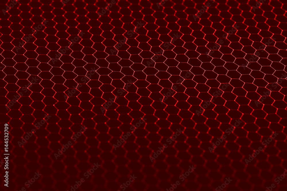 Wall mural abstract texture honeycomb. metallic net background or texture. metal mesh. full frame colourful ill