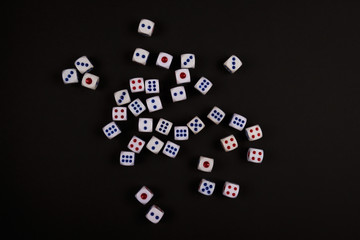 spread of black dice