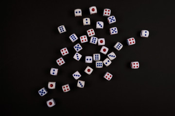 risk dice black background