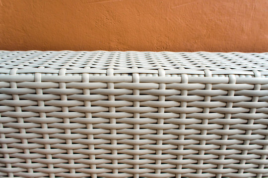 Texture of artificial bamboo weave furniture
