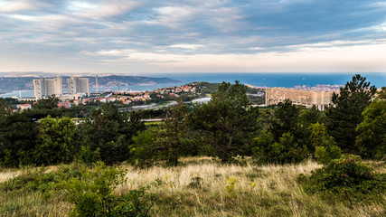 Sunrise in the bay of Trieste