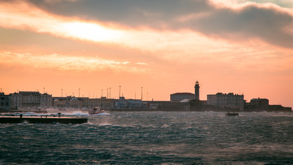 Windy day in the city of Trieste