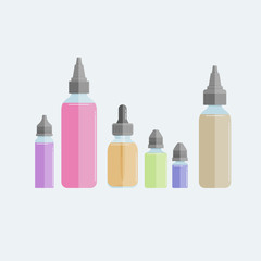 Set of vape e-liquids
